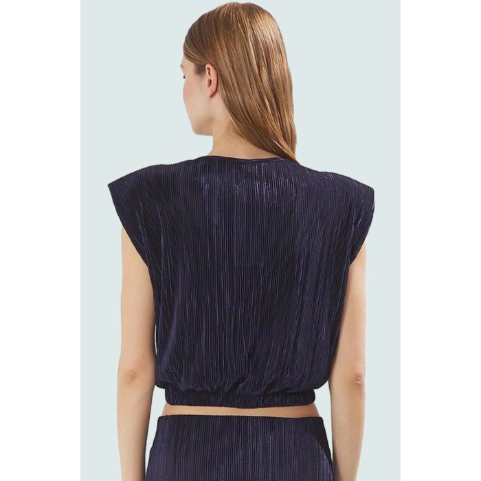Yazlık Kadın Kısa Kollu Pilise Bluz Etek Takım Regular Kalıp Polyester Profesyonel Görünüm