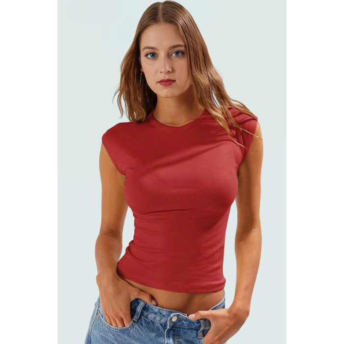 Yazlık Kolsuz Fitted Bluz %98 Viskoz %2 Elastan Nefes Alan Kumaş Günlük Kullanım İçin