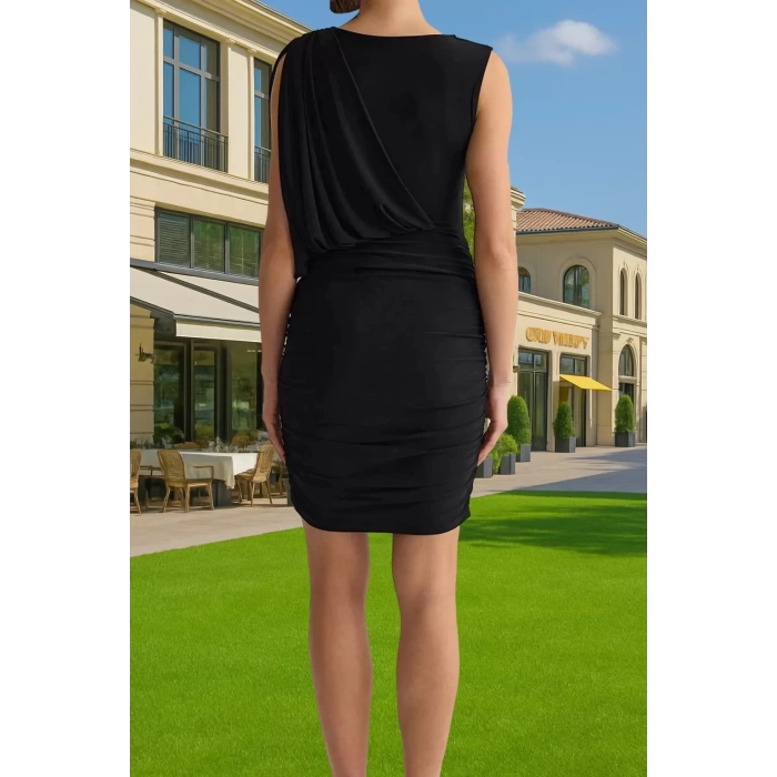 Yazlık Kolsuz Örme Mini Elbise Şık Bodycon Kokteyl Mezuniyet Elbisesi Kaliteli İşçilik Uzun Ömürlü