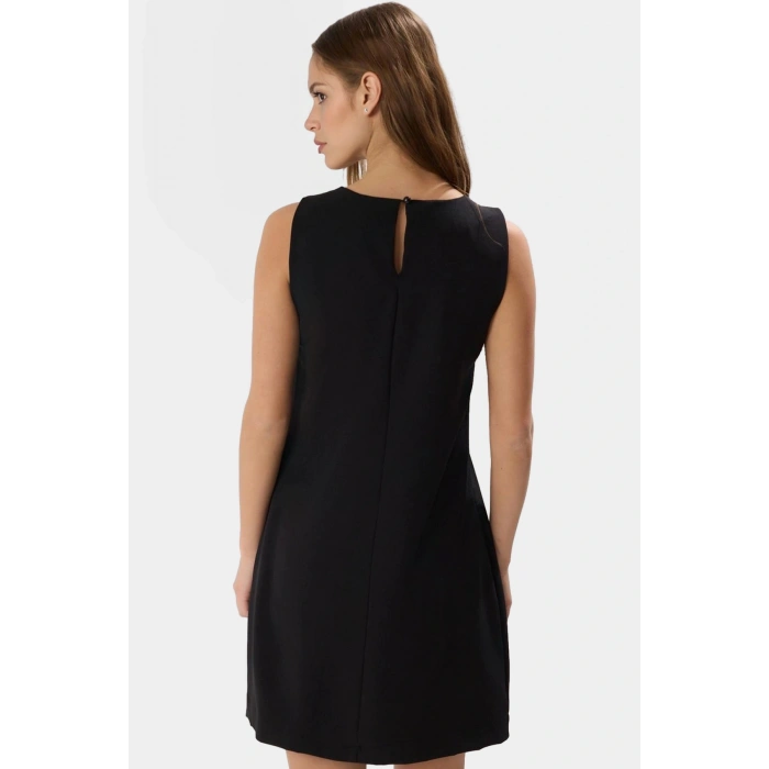 Yazlık Mini Elbise Düz Kesim 50% Polyester Viskoz Mükemmel Uyum Özel Tasarım