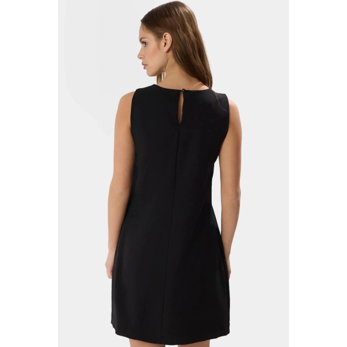 Yazlık Mini Elbise Düz Kesim 50% Polyester Viskoz Mükemmel Uyum Özel Tasarım