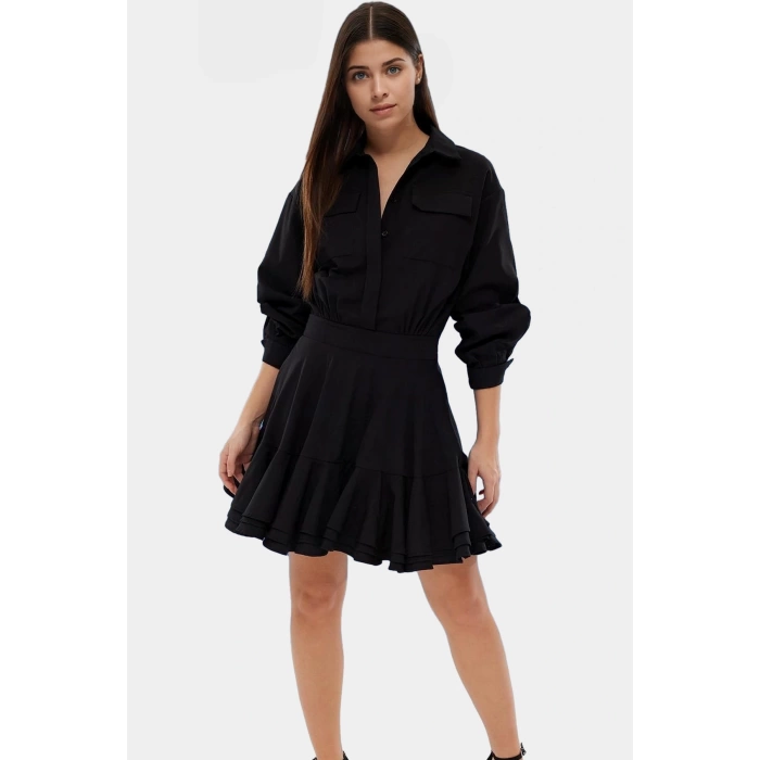 Yazlık Mini Elbise Pamuklu Terrycotton Kumaş Rahat Günlük Stil Özenle Seçilmiş Seçkin Malzeme