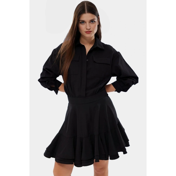 Yazlık Mini Elbise Pamuklu Terrycotton Kumaş Rahat Günlük Stil Özenle Seçilmiş Seçkin Malzeme