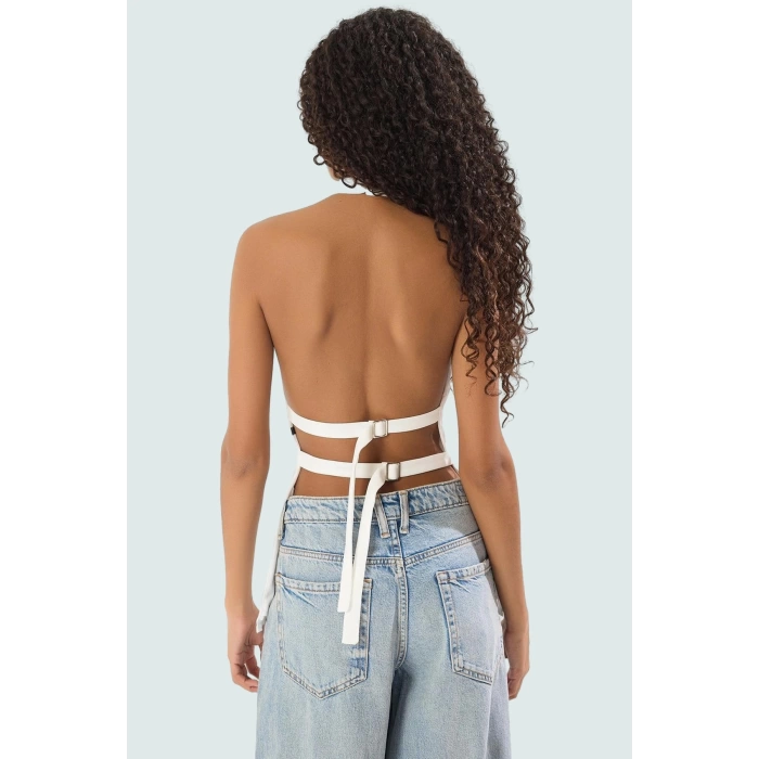 Yazlık Nefes Alan Polyester Elastan Bluz Dik Yaka Fitted Kolsuz Mükemmel Uyum