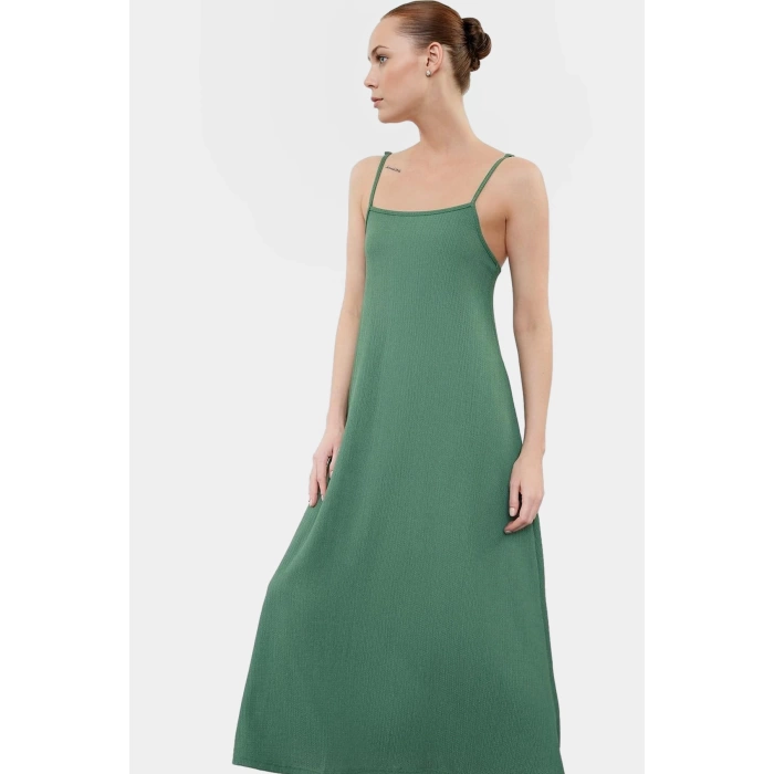 Yazlık Örme Maxi Elbise A Line Çok Çiçek Baskı Rahat ve Şık Modern Stil