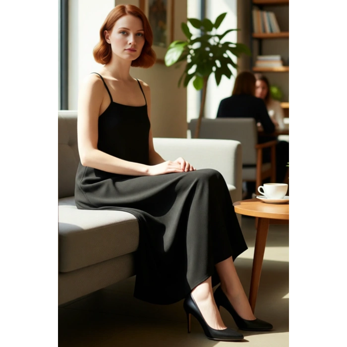 Yazlık Örme Maxi Elbise A Line Çok Çiçek Baskı Rahat ve Şık Modern Stil