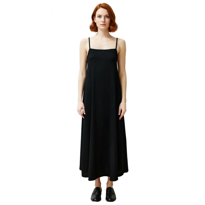 Yazlık Örme Maxi Elbise A Line Çok Çiçek Baskı Rahat ve Şık Modern Stil