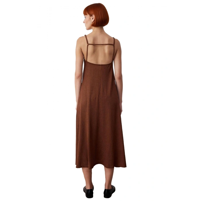 Yazlık Örme Maxi Elbise A Line Çok Çiçek Baskı Rahat ve Şık Modern Stil