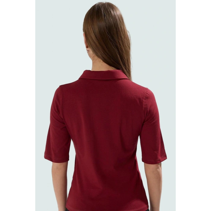 Yazlık Pamuklu Bluz Polo Yaka Fitted Truvakar Kol Rahat Kesim Yüksek Kalite Kullanım