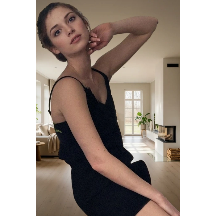 Yazlık Viskoz Pijama Takımı Dantelli Şortlu İnce Askılı Homewear Rahat Kullanım