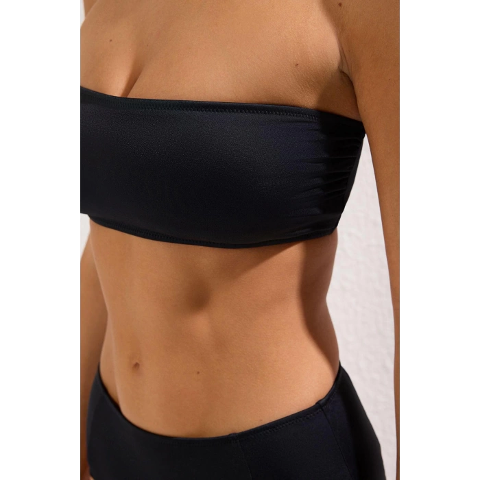 New Leopard Strapless High Waist Hipster Patterned Strapless High Waist Hipster Bikini Set