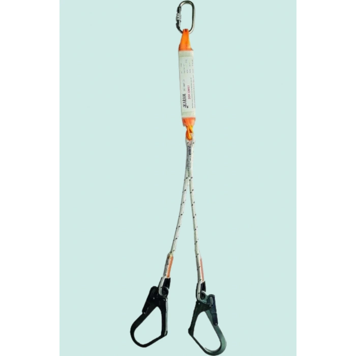 YForklu Çift Kollu Düşüş Durdurucu Set 341 EN 355 Karam Şok Emici fork Halatlı Lanyard