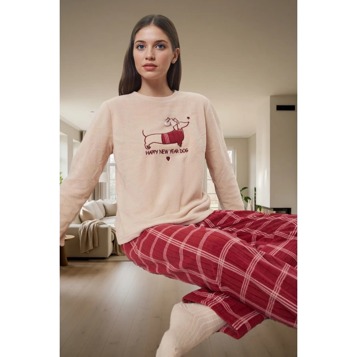 Yumuşak Polar Kumaşlı Ekose Pijama Takımı Kışlık Konfor Özel Tasarım Özenle Seçilmiş