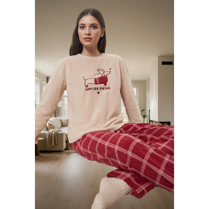 Yumuşak Polar Kumaşlı Ekose Pijama Takımı Kışlık Konfor Özel Tasarım Özenle Seçilmiş