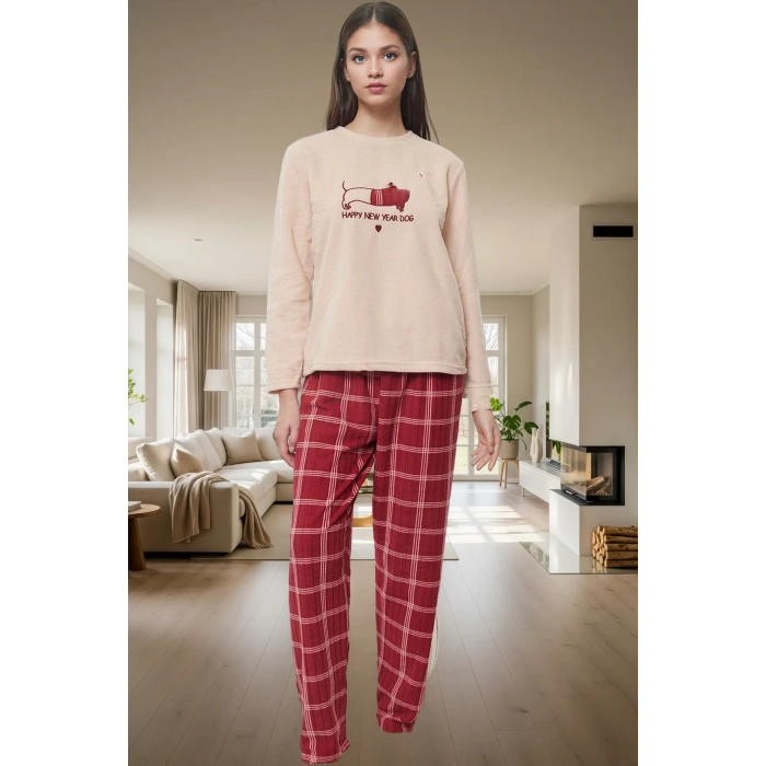 Yumuşak Polar Kumaşlı Ekose Pijama Takımı Kışlık Konfor Özel Tasarım Özenle Seçilmiş