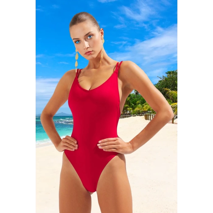 Yüzme Kıyafeti Tasarım Mayo Ergonomik Kesim Su Sporu Mayosu Swimsuit