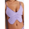 Kadın Moda Şık Üst Giyim Crop Kalp Yaka Slim Fit Kalıp Dokuma Nakışlı Keten Karışımlı Bluz
