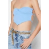 Women Fashion Stylish Tops Crop Sweetheart Neck Slim Fit Pattern Knitwear Blouse