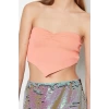 Women Fashion Stylish Tops Crop Sweetheart Neck Slim Fit Pattern Knitwear Blouse