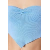 Women Fashion Stylish Tops Crop Sweetheart Neck Slim Fit Pattern Knitwear Blouse