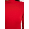 Kadın Moda Şık Üst Giyim Regular Dik Yaka Reglan Kol Slim Kalıp Örme Fitted Vücuda Oturan Bluz