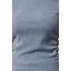 Kadın Moda Şık Üst Giyim Regular Dik Yaka Slim Kalıp Örme Büzgü Drape Detaylı Normal Kalıp Bluz