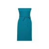 New Slim Casual Daily Crepe Knitted U Neck Sleeveless Sleeve Wrap Midi Length Plus Size Dress