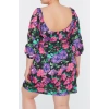 New Fit Casual Daily Crepe Woven Square Collar Three Quarter Sleeve A-Line Mini Length Plus Size Dress
