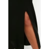 New Fit Casual Daily Shally Woven V Neck Strap Sleeve A-Line Midi Length Plus Size Dress