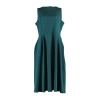 New Comfortable Day Night Crepe Woven Crew Neck Strap Sleeve A-Line Midi Length Plus Size Dress