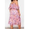 New Comfortable Day Night Chiffon Woven V Neck Strap Sleeve A-Line Maxi Length Plus Size Dress