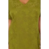 New Comfortable Casual Daily Jacquard Woven V Neck Short Sleeve A-Line Midi Length Plus Size Dress
