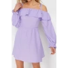 New Casual Beach Daily Yoryo Chiffon Knitted Halter Neck Long Sleeve Basic Mini Length Dress