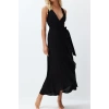 New Regular Beach Casual Shally Knitted Double Breasted Sleeveless Basic Maxi Length Dress