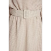 New Regular Casual Daily Seersucker Woven Crew Neck Long Sleeve A-Line Long Length Hijab Dress