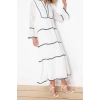 New Regular Casual Daily Chiffon Woven V Neck Long Sleeve A-Line Maxi Length Hijab Dress