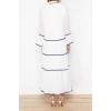 New Regular Casual Daily Chiffon Woven V Neck Long Sleeve A-Line Maxi Length Hijab Dress
