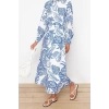 New Regular Casual Daily Lilyum Woven Stand Collar Long Sleeve A-Line Maxi Length Hijab Dress