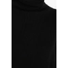 New Oversize Casual Daily Ribbed Knitwear Turtleneck Long Sleeve Sweater Dress Mini Length Dress