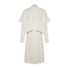 New Oversize Casual Daily Crepe Knitwear Stand Collar Long Sleeve Shift Midi Length Dress