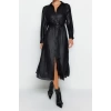 New Regular Day Night Chiffon Woven Shirt Collar Long Sleeve Shirt Dress Midi Length Dress