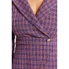 New Regular Business Tweed Woven Jacket Collar Long Sleeve Jacket Dress Mini Length Dress