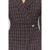 New Regular Business Tweed Woven Jacket Collar Long Sleeve Jacket Dress Mini Length Dress
