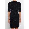 New Slim Business Interlock Knitted Crew Neck Short Sleeve Bodycon Mini Dress