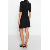 New Slim Business Interlock Knitted Crew Neck Short Sleeve Bodycon Mini Dress