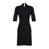 New Slim Business Interlock Knitted Crew Neck Short Sleeve Bodycon Mini Dress