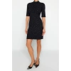New Slim Business Interlock Knitted Crew Neck Short Sleeve Bodycon Mini Dress