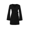 New Regular Day Night Finike Woven Double Breasted Long Sleeve Double Breasted Mini Length Dress