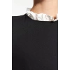 New Regular Business Finike Woven Stand Collar Long Sleeve A-Line Mini Length Dress