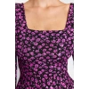New Regular Casual Daily Shally Woven Square Neck Long Sleeve A-Line Midi Length Dress